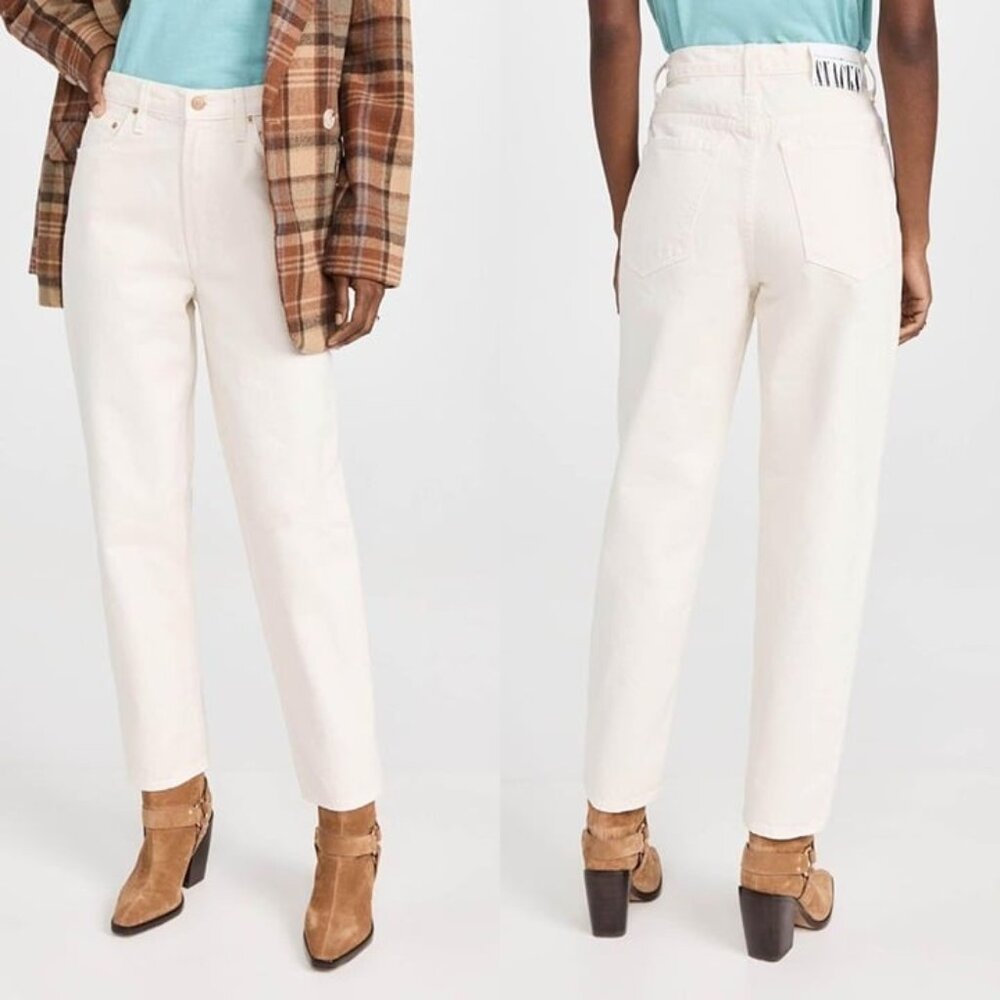 Snacks MOTHER Women’s High Waist Double Stack‎ Ankle Classic White Jeans Sz 26